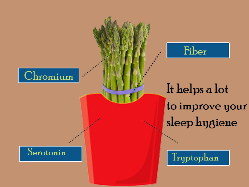 Asparagus Helps you to get a full night quality sleep
