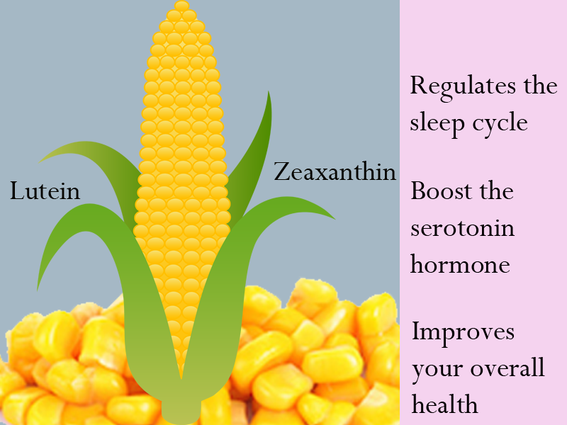 Sweet Corn Acts as a natural sedative and creates calm feeling which makes you sleepy